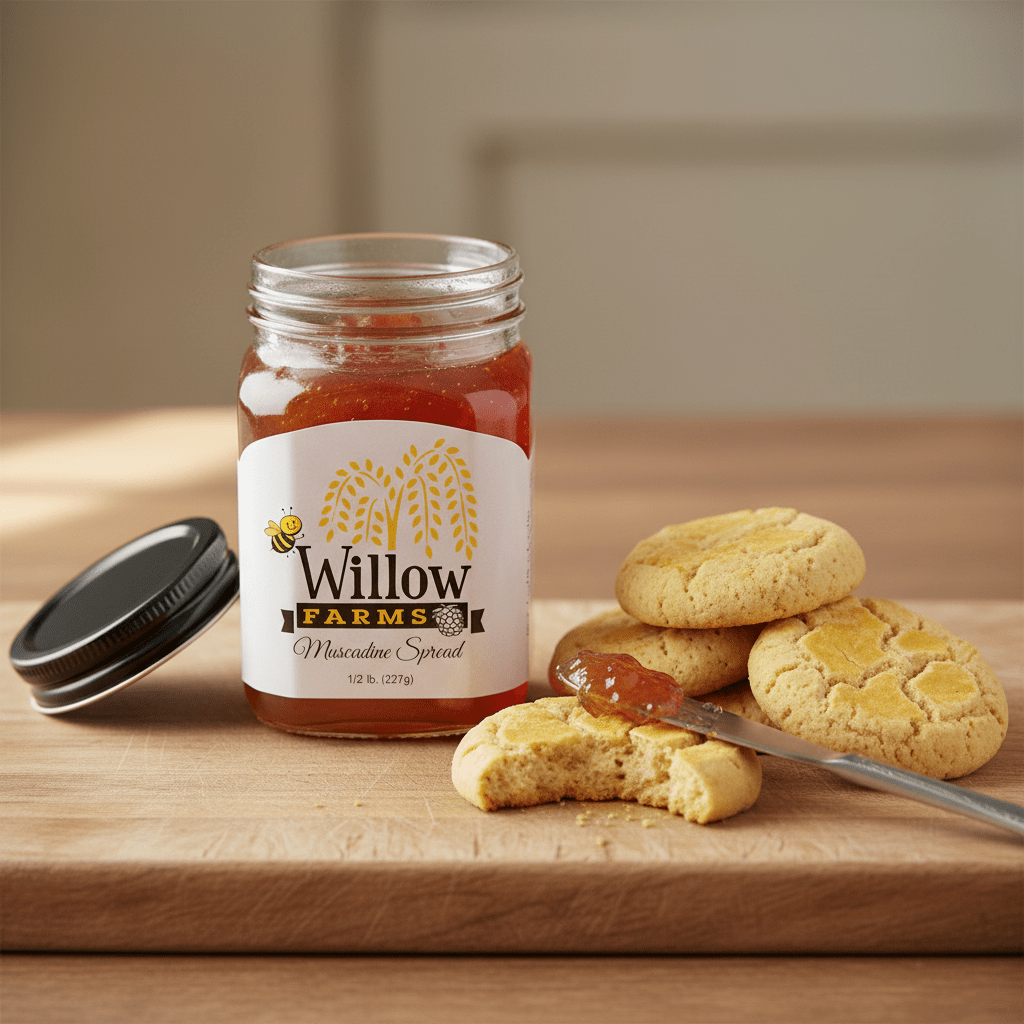 Muscadine Spread Thumbprint Cookies - Willow Farms